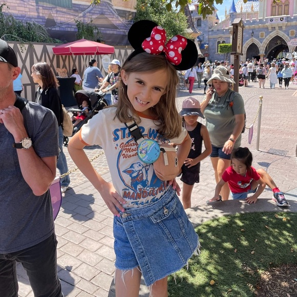 KIDS // Zara Girls Blue Denim Wrap Skort - Picture 2 of 5